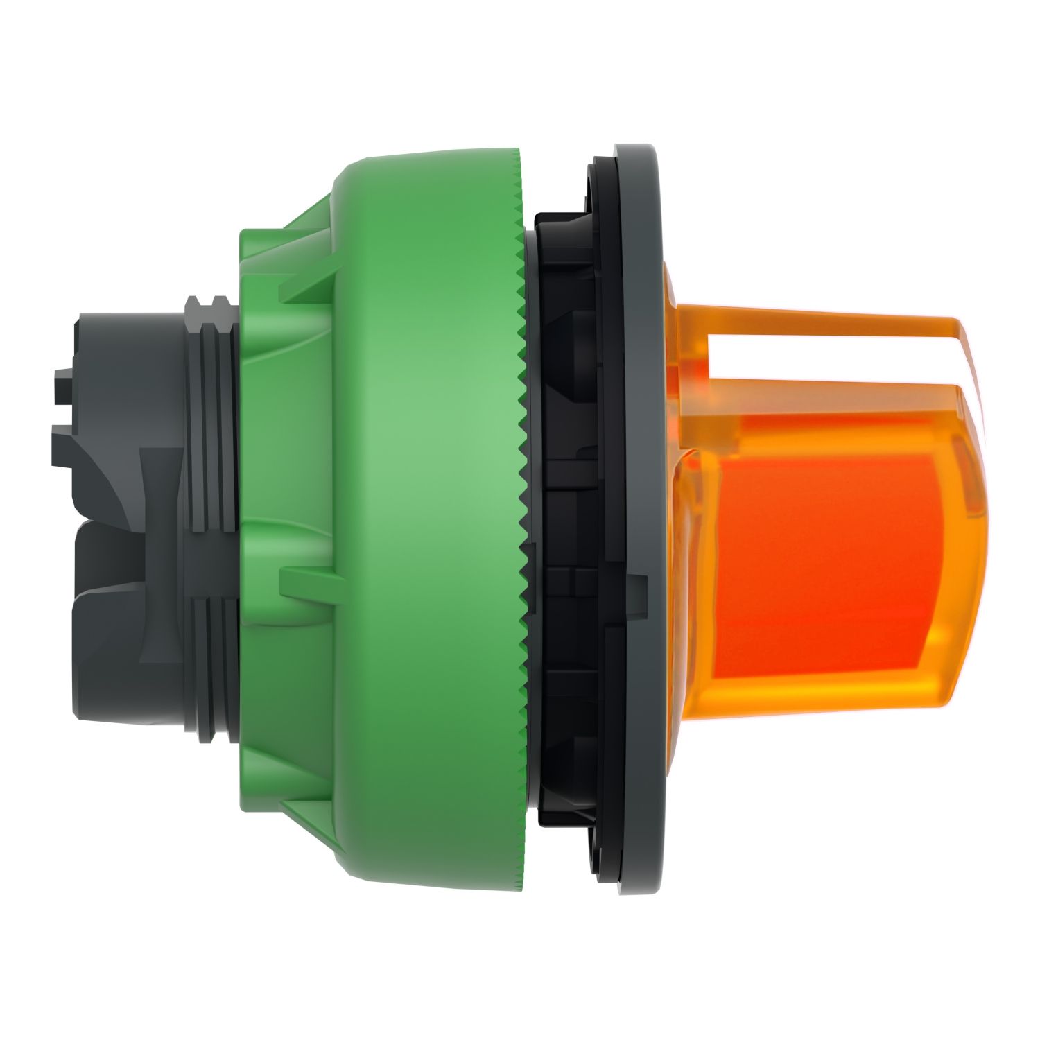 Picture of Head for illuminated selector switch, Harmony XB5, plastic, orange handle, universal LED, 2 positions, stay put