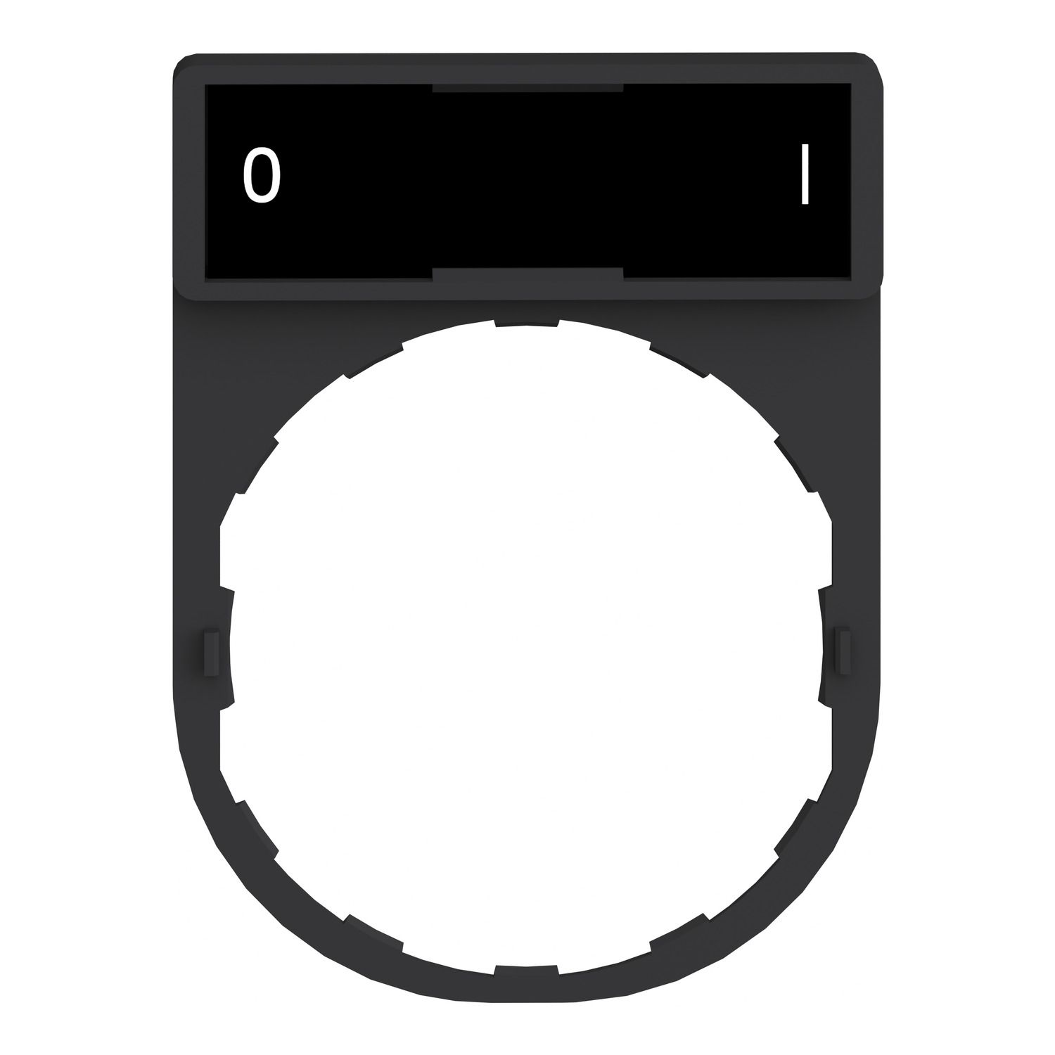 Picture of Legend holder 30x40mm, Harmony XB4, plastic, with legend 8x27mm, marked O and I