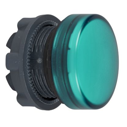 Picture of Head for pilot light, Harmony XB5, metal, green, 22mm, plain lens for BA9s bulb