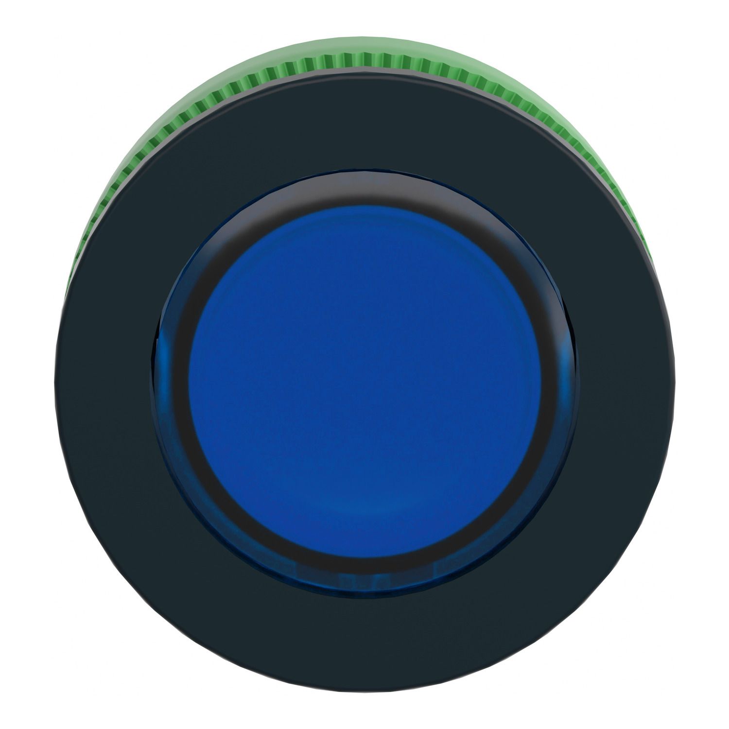Picture of Head for pilot light, Harmony XB5, antimicrobial, plastic, blue, 30mm, universal LED, plain lens