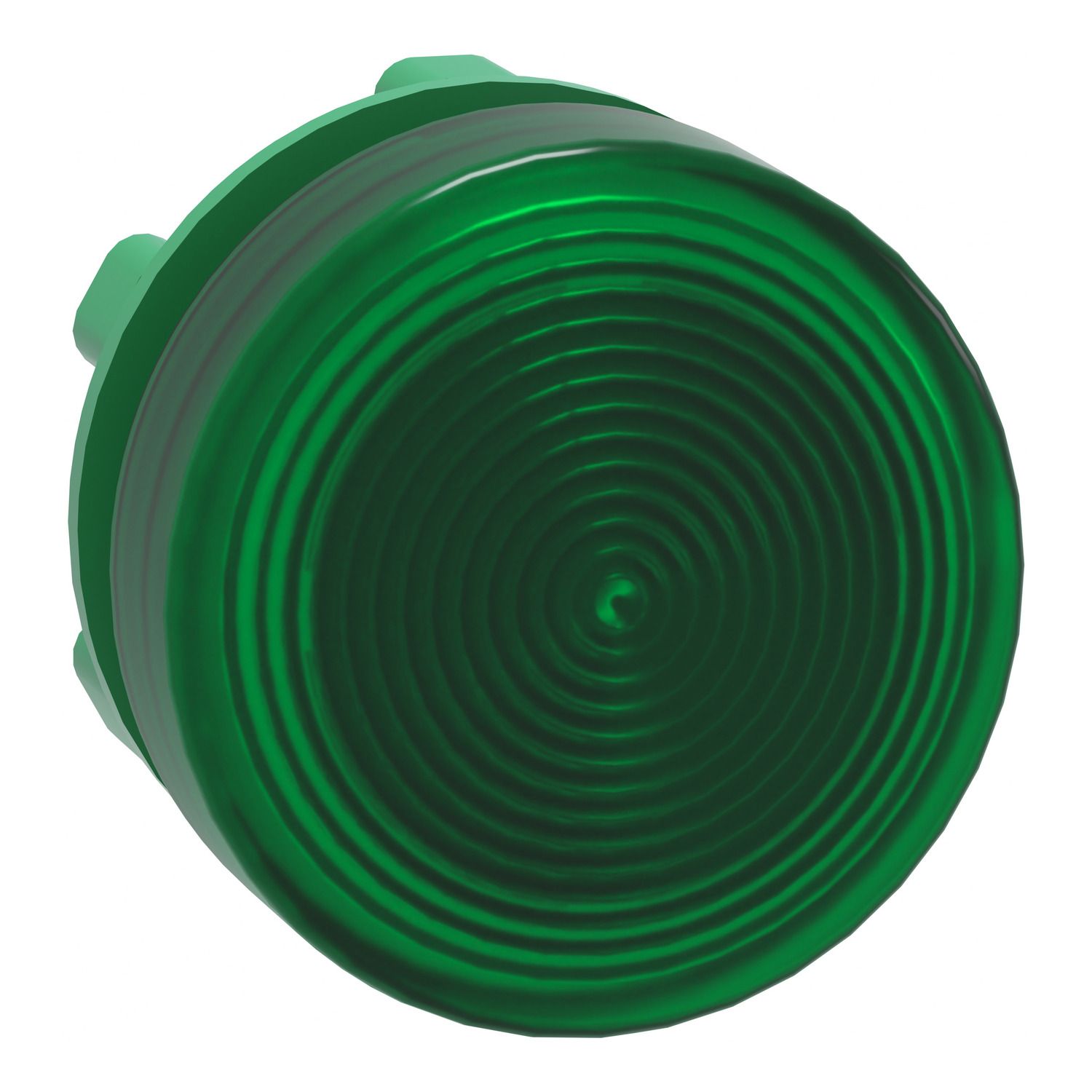 Picture of Head for pilot light, Harmony XB5, green, 22mm, with grooved lens, universal LED