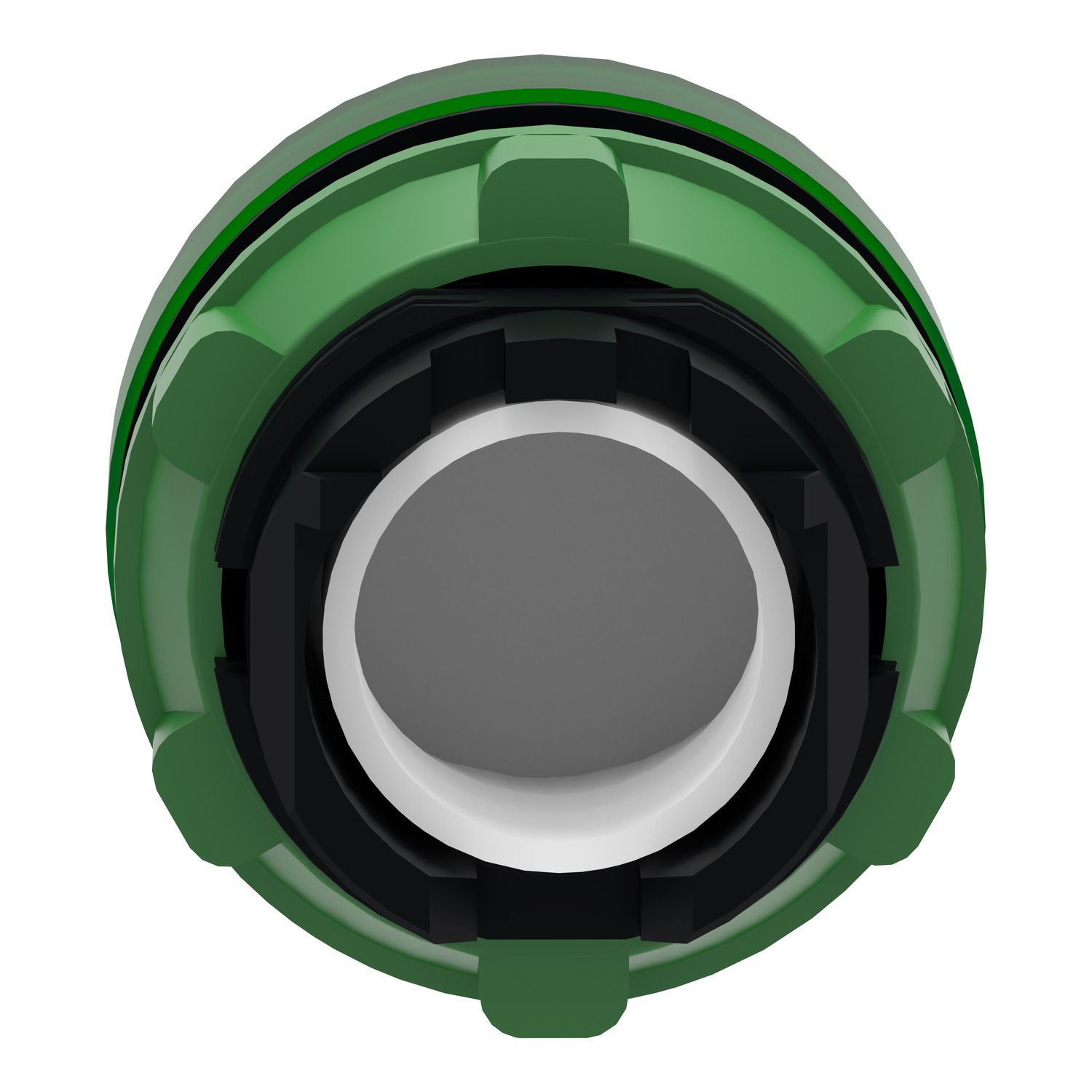 Picture of Head for pilot light, Harmony XB5, green, 22mm, with grooved lens, universal LED