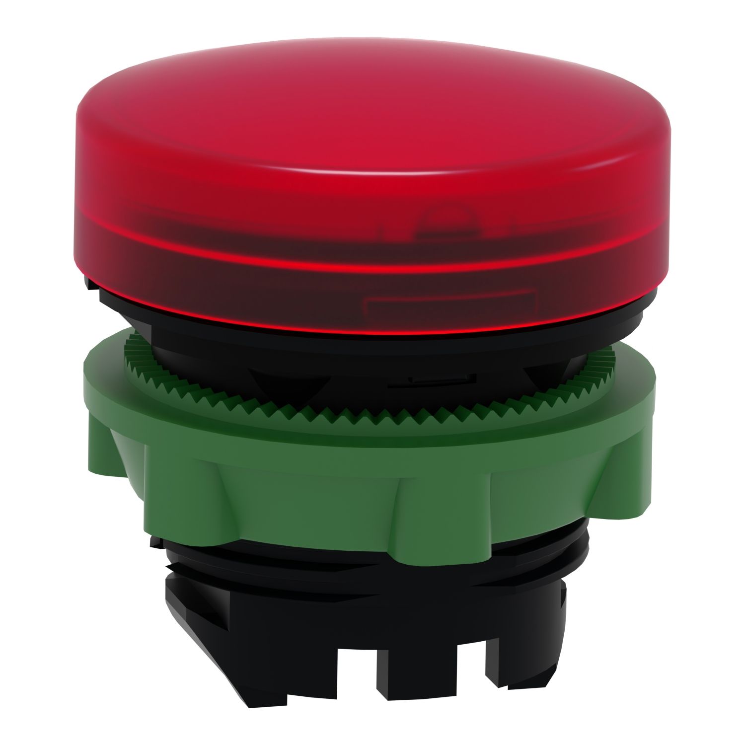 Picture of Head for Pilot light, Harmony XB5, plastic, red, 22mm, universal LED, plain lens