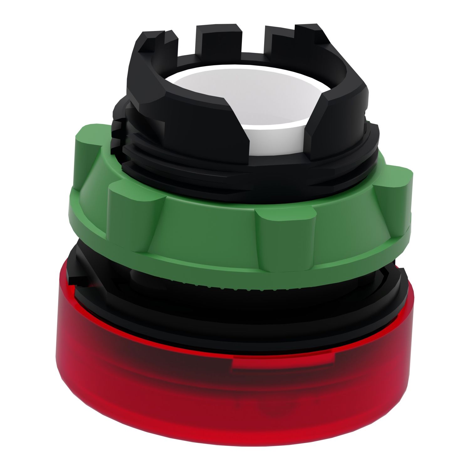Picture of Head for Pilot light, Harmony XB5, plastic, red, 22mm, universal LED, plain lens