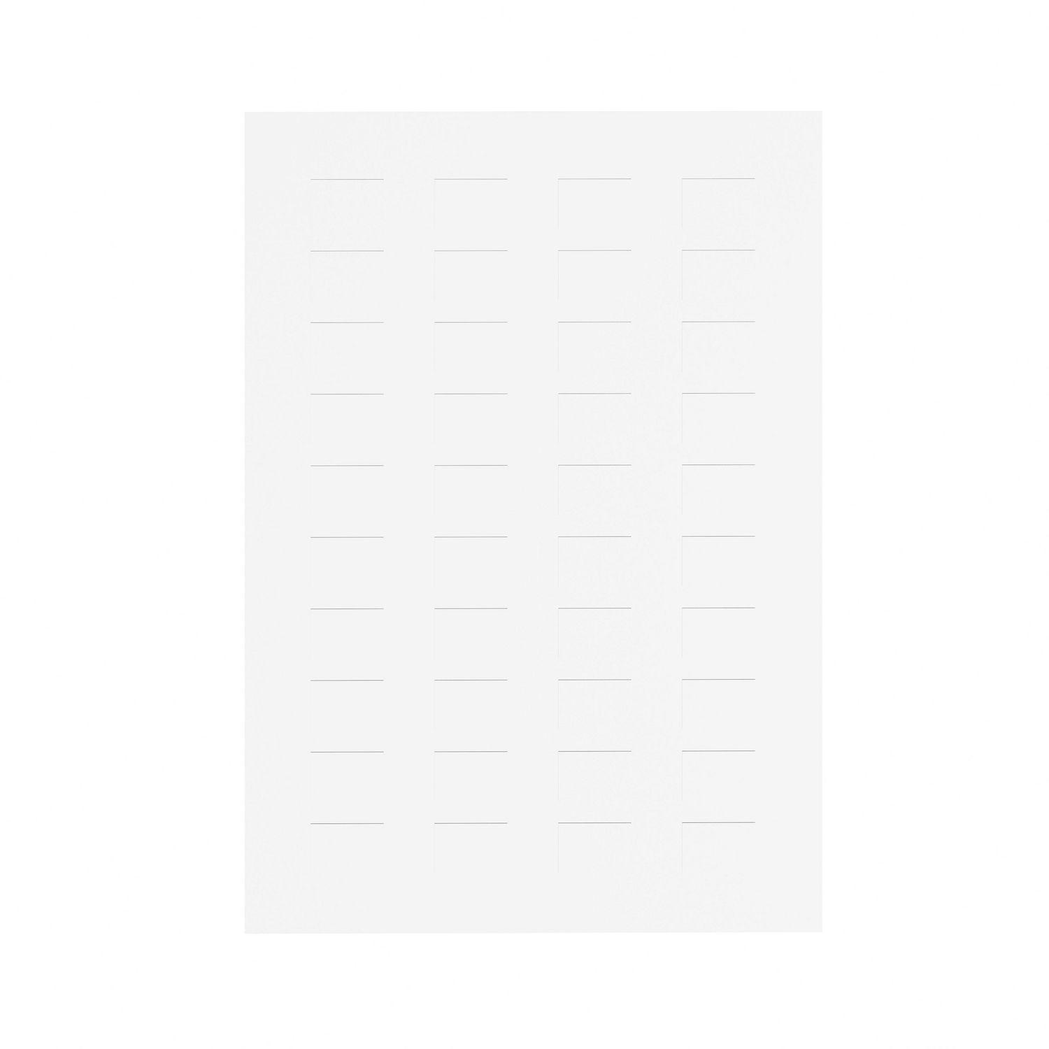 Picture of Sheet of 40 legends, Harmony XB4, unmarked,  18 x 27mm for legend holder 30 x 50mm