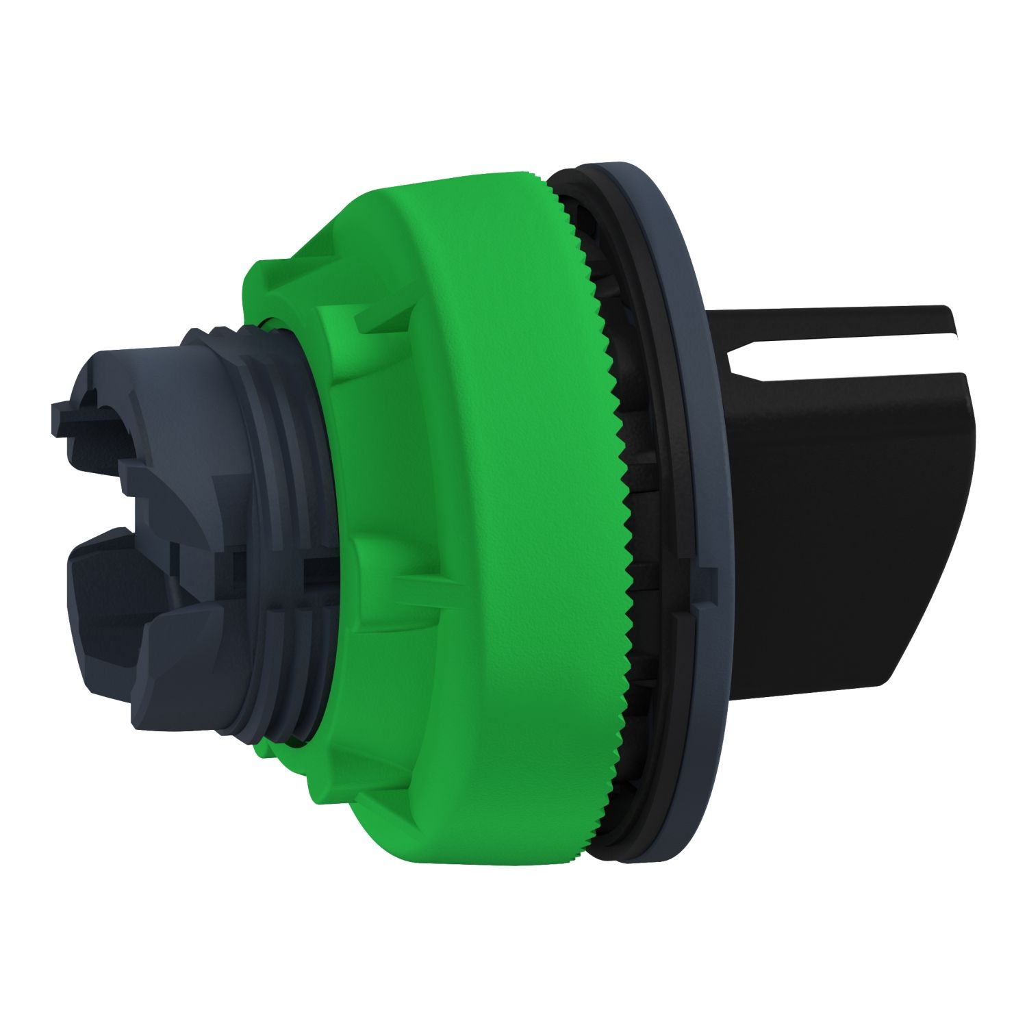 Picture of Antimicrobial Flush mounted selector switch head, Harmony XB5, plastic, black, 30mm, 2 positions, spring return right to left