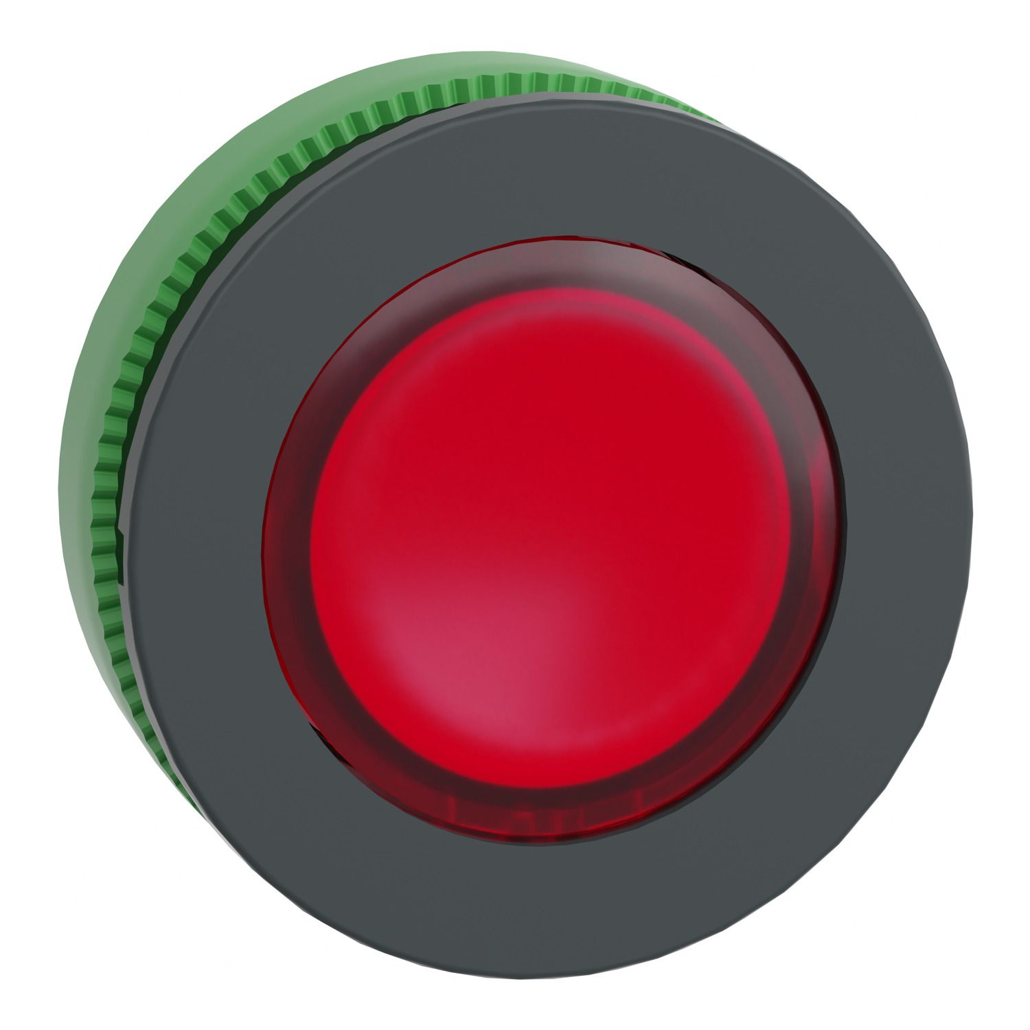Picture of Head for pilot light, Harmony XB5, antimicrobial, plastic, red, 30mm, universal LED, plain lens