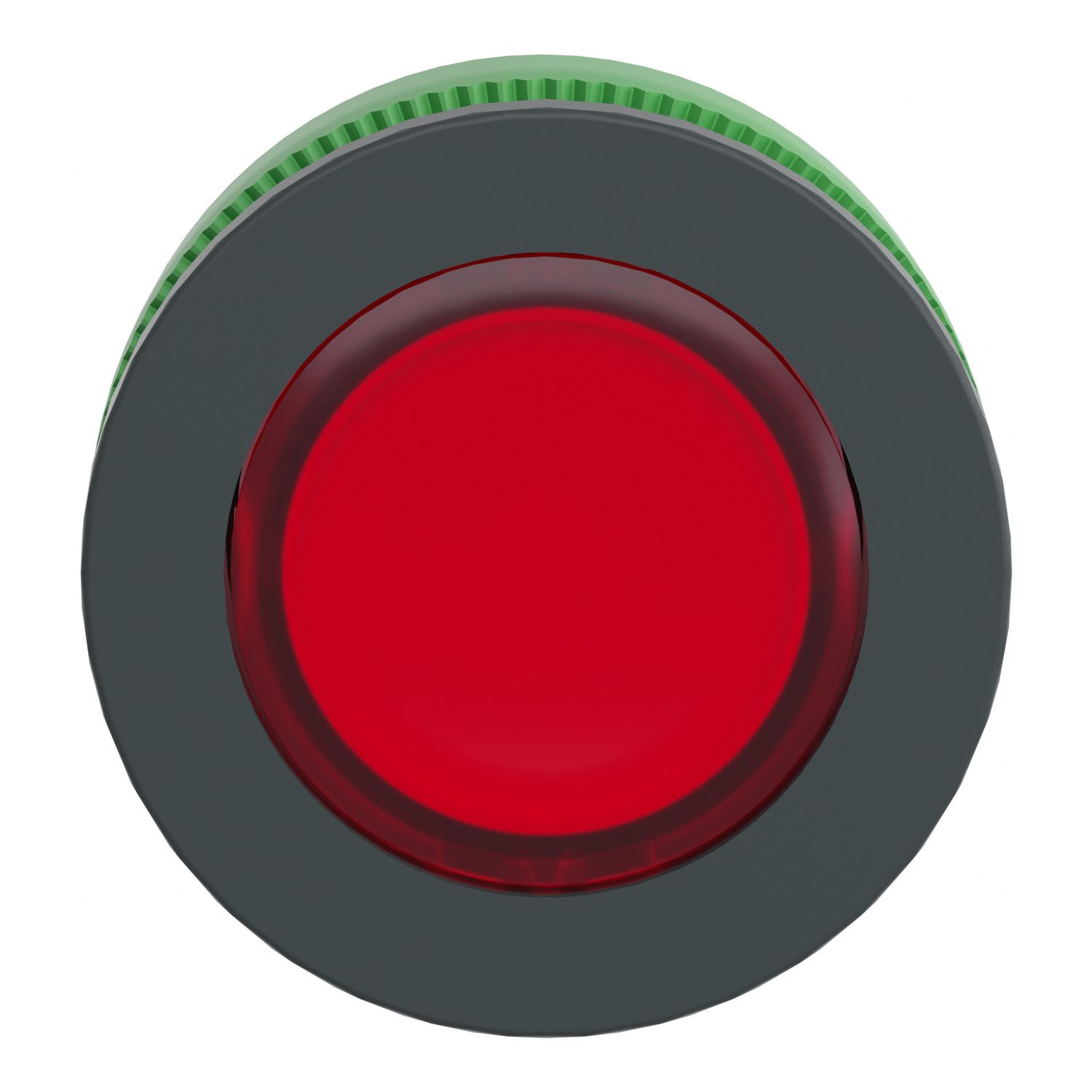 Picture of Head for pilot light, Harmony XB5, antimicrobial, plastic, red, 30mm, universal LED, plain lens