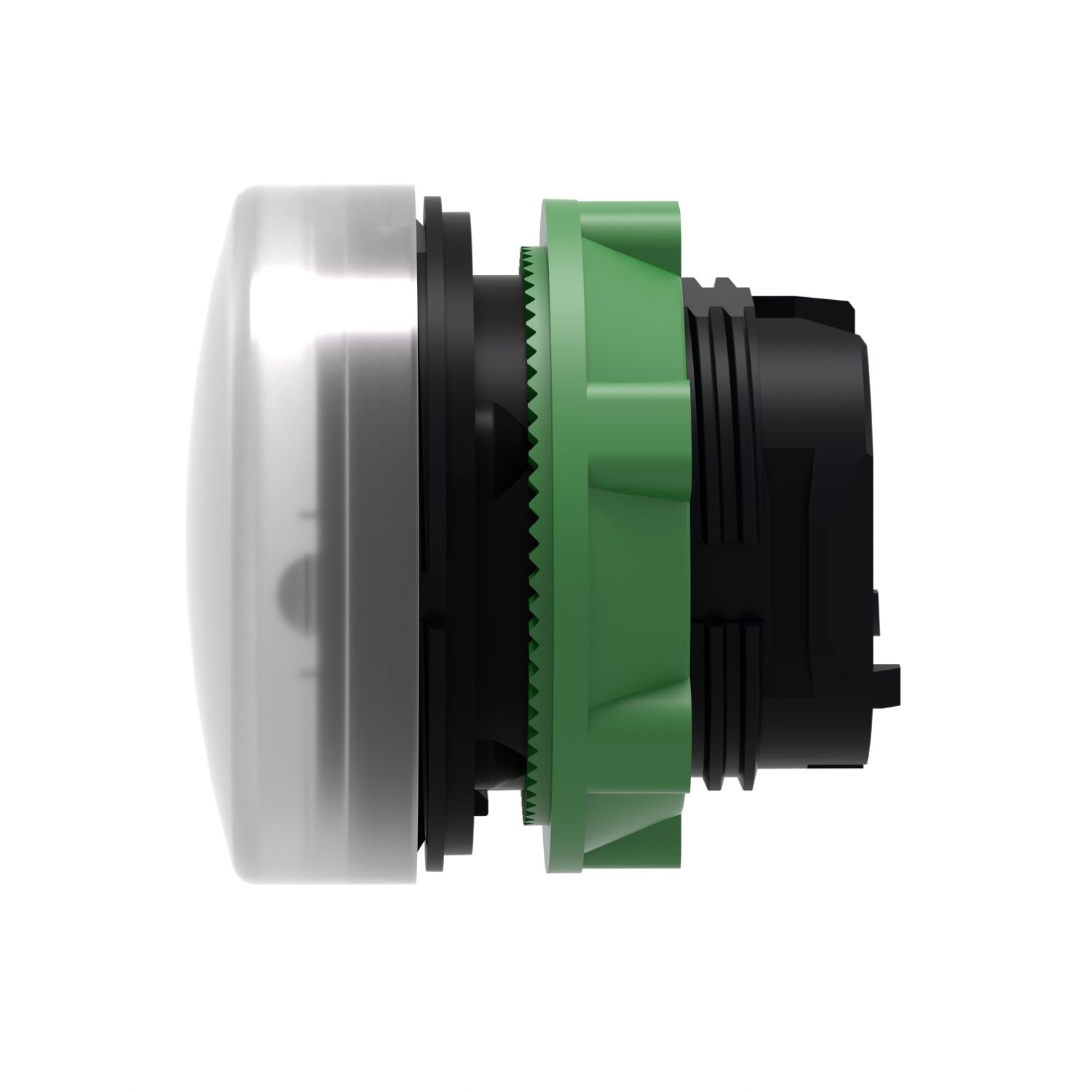 Picture of Head for Pilot light, Harmony XB5, plastic, white, 22mm, universal LED, plain lens