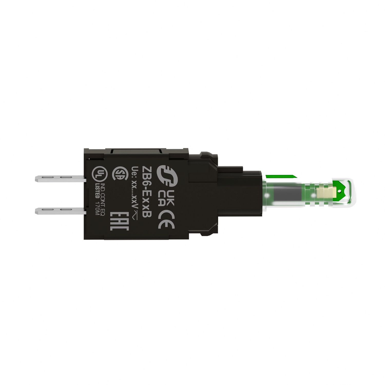 Picture of Complete body for pilot lights, Harmony XB6, red light block with body fixing collar with integral LED 12...24V