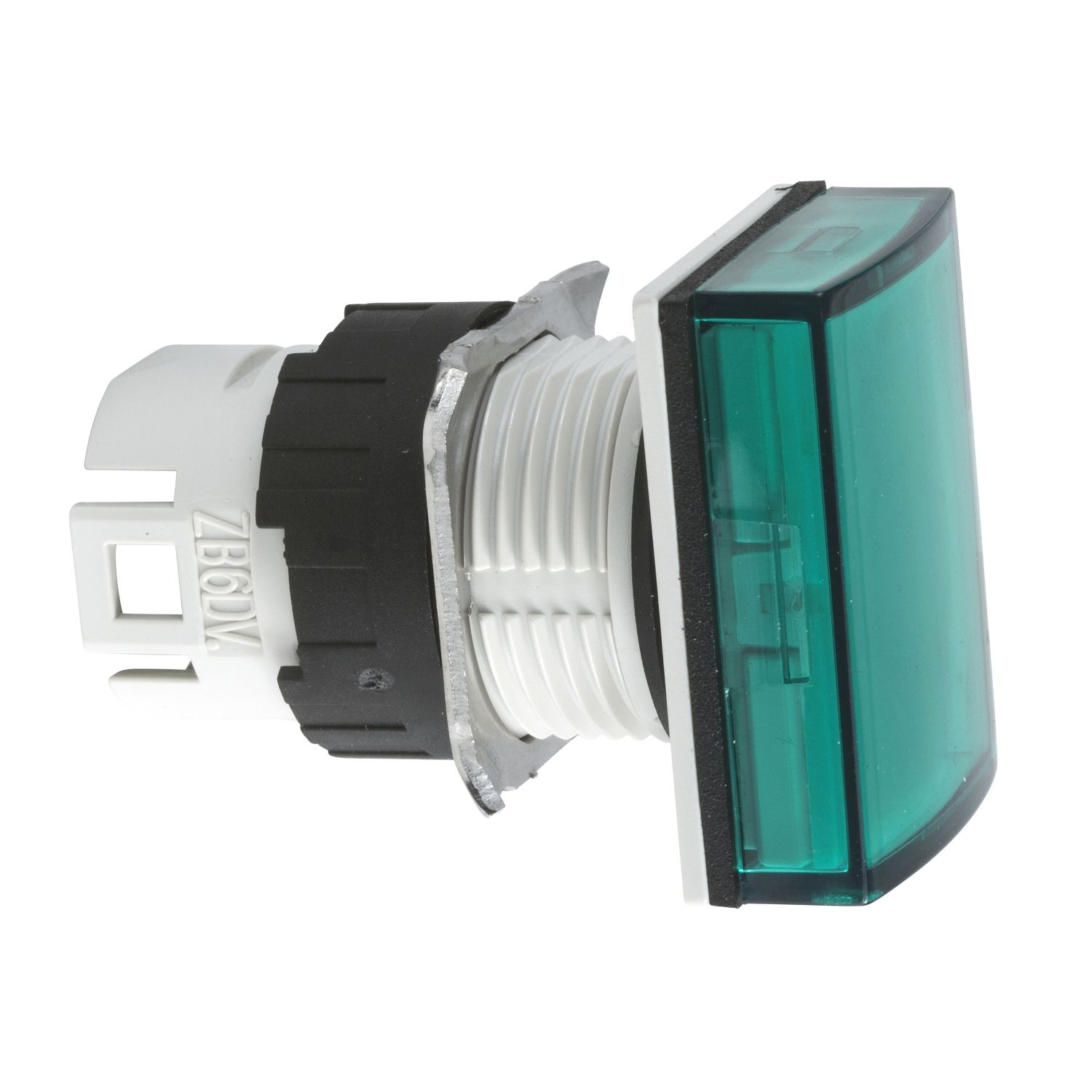 Picture of Head for pilot light, Harmony XB6, rectangular green, 16mm, integral LED