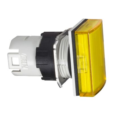 Picture of Head for pilot light, Harmony XB6, rectangular yellow, 16mm, integral LED