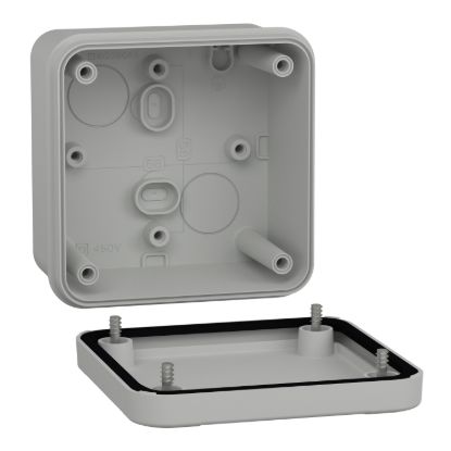 Picture of PC box, Thalassa, IP66 IK08 RAL7035 Int.H80W80D65 Ext.H89W89D51 opaque PC cover H10