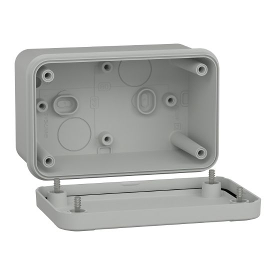 Picture of ABS box, Thalassa, IP66 IK07 RAL7035 Int.H105W65D55 Ext.H116W74D62 Opaque cover H10