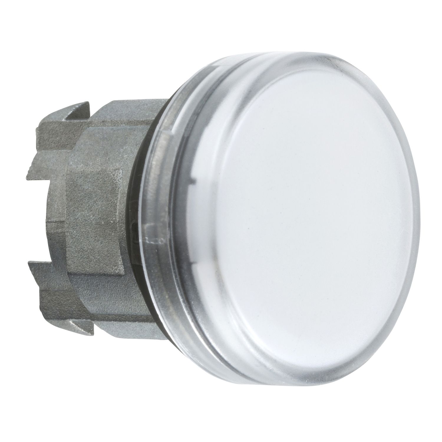 Picture of Head for pilot light, Harmony XB4, metal, white, 22mm, plain lens for BA9s bulb
