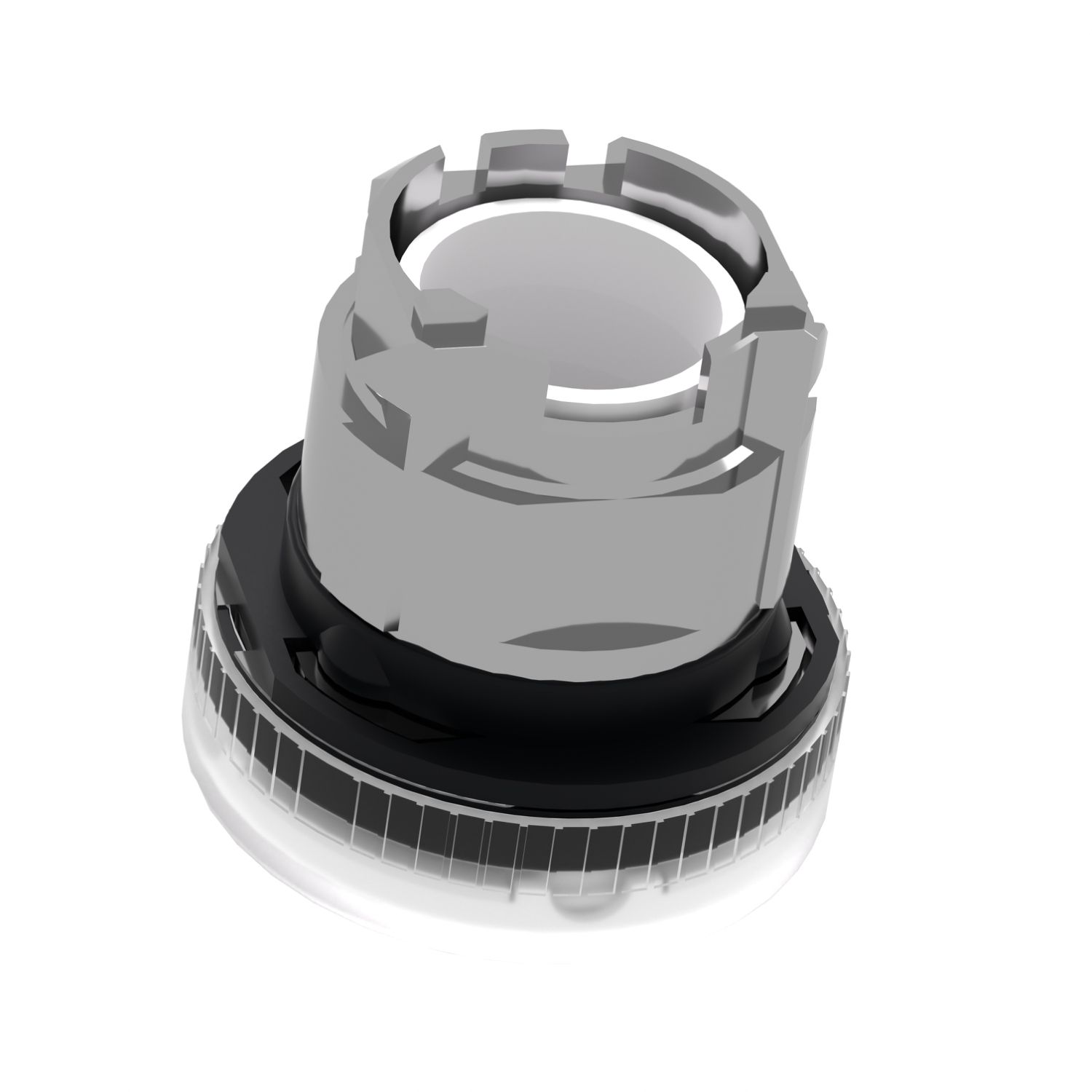 Picture of Head for pilot light, Harmony XB4, metal, white, 22mm, plain lens for BA9s bulb