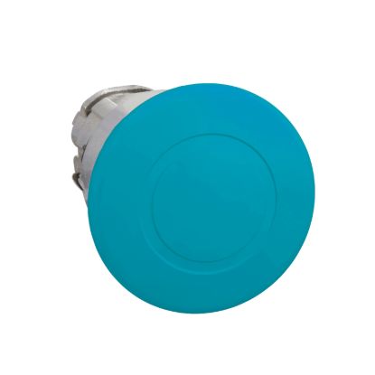 Picture of Head for non illuminated push button, Harmony XB4, blue mushroom 40mm, 22mm, latching, push-pull to release, unmarked