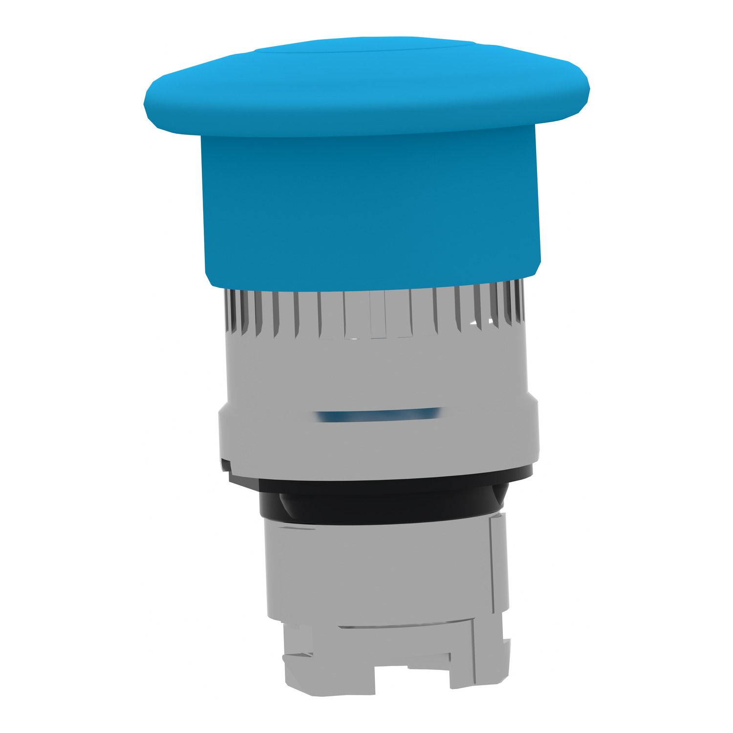 Picture of Head for non illuminated push button, Harmony XB4, blue mushroom 40mm, 22mm, latching, push-pull to release, unmarked