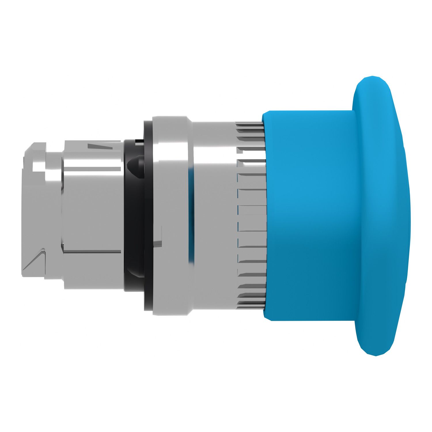 Picture of Head for non illuminated push button, Harmony XB4, blue mushroom 40mm, 22mm, latching, push-pull to release, unmarked