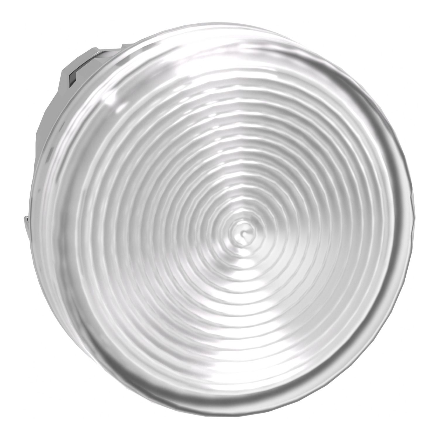 Picture of Head for pilot light, Harmony XB4, white, 22mm, with grooved lens, universal LED