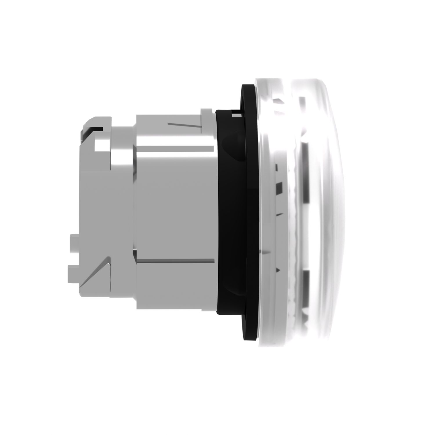 Picture of Head for pilot light, Harmony XB4, white, 22mm, with grooved lens, universal LED