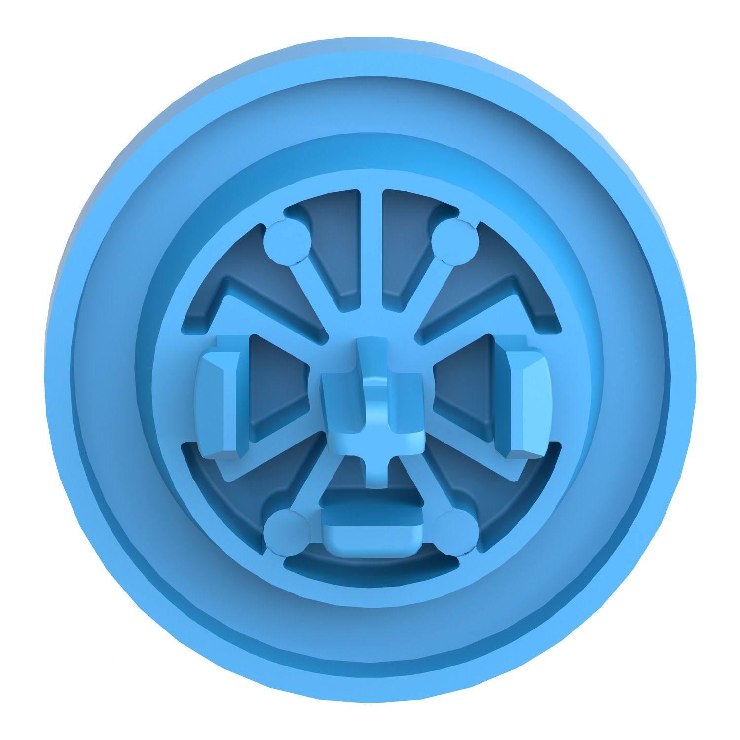 Picture of Antimicrobial plain cap, Harmony XB5, Harmony XB4, blue, for flush mounted push button