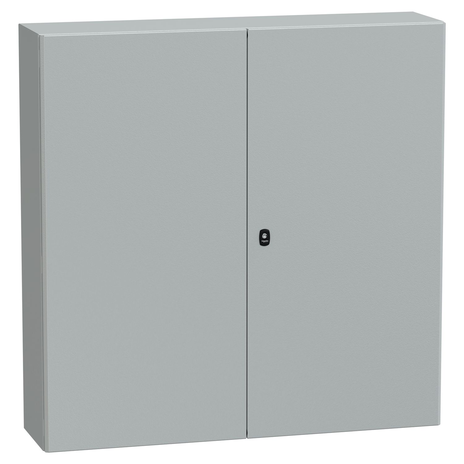 Picture of Wall mounted steel enclosure, PanelSeT S3D, double plain door, without mounting plate, 1200x1200x300mm, IP55, IK10