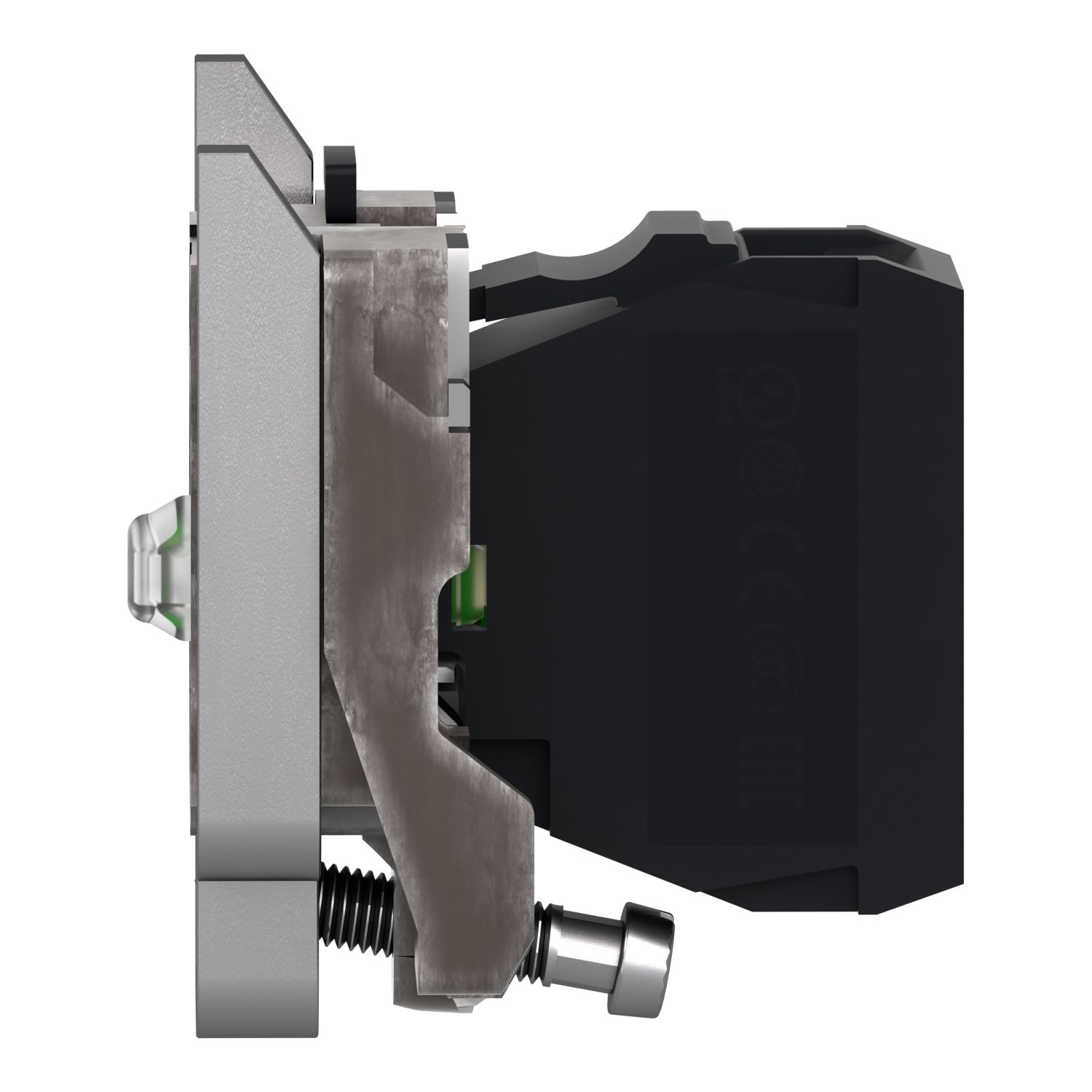 Picture of Complete body light block assembly, Harmony XB4, metal, universal LED, screw clamp terminals, 12V AC DC