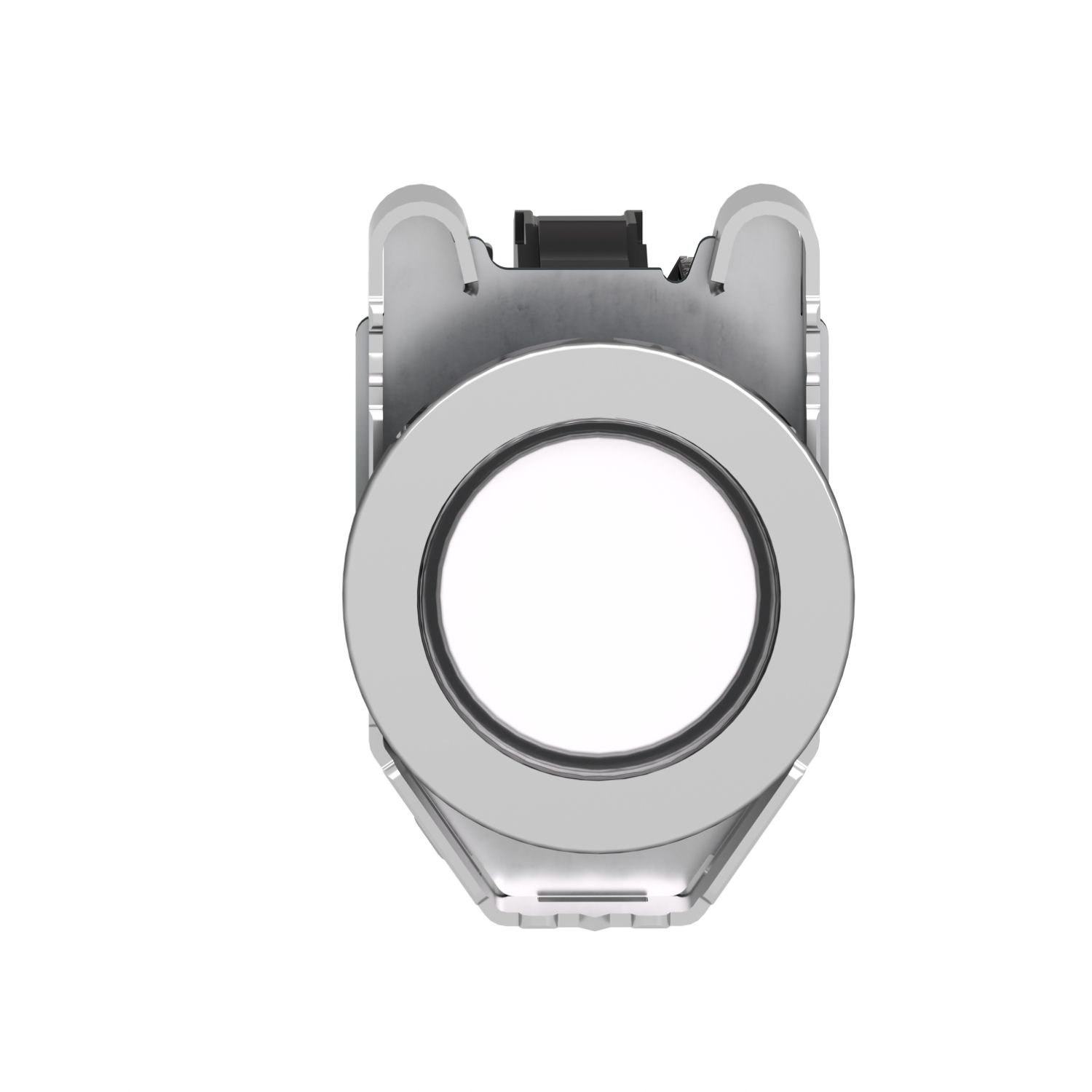 Picture of Pilot light, Harmony XB4,metal, white flush mounted, 30mm, universal LED, plain lens, 24V AC DC