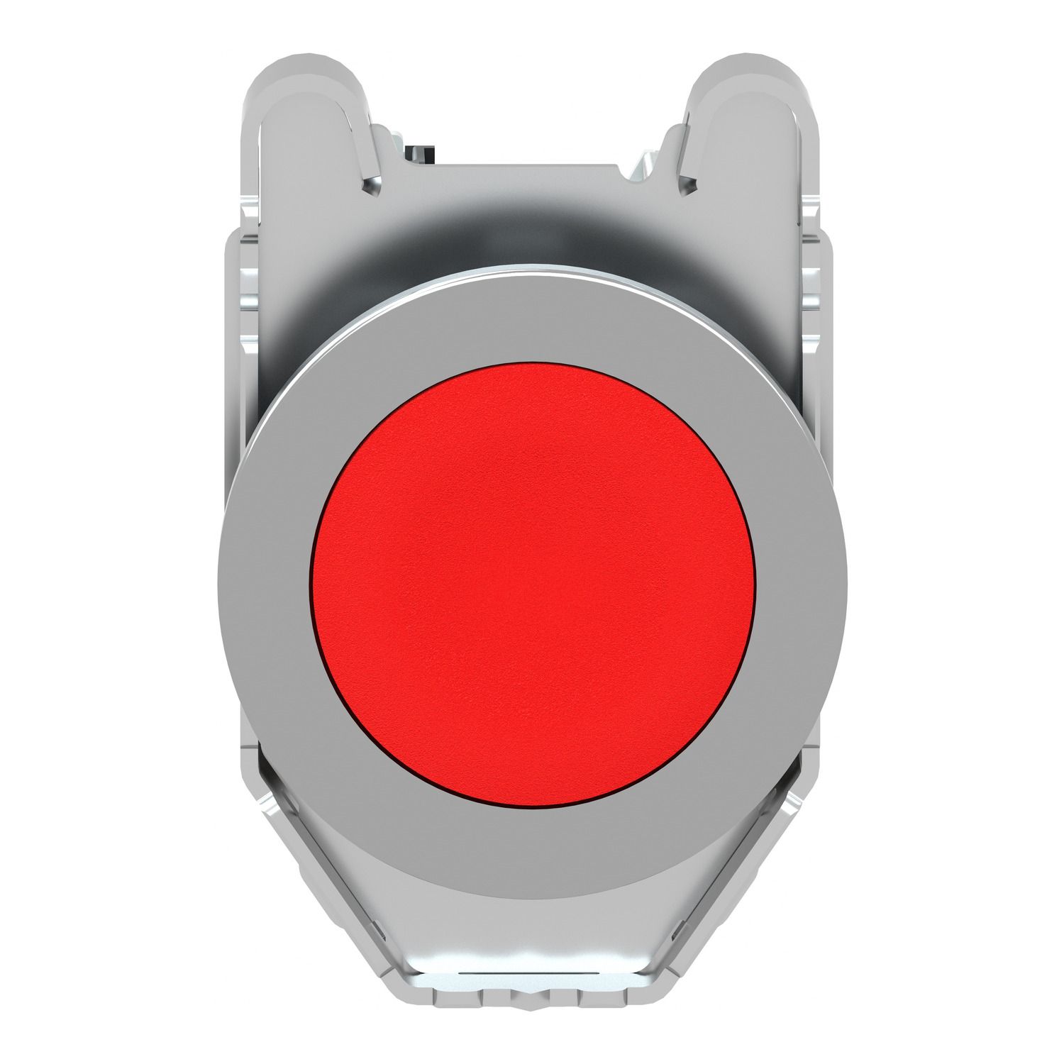 Picture of Push button flush mounted, Harmony XB4, metal, red, 30mm, spring return, unmarked, 1NC