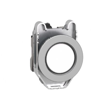 Picture of Pilot light, Harmony XB4,metal, white flush mounted, 30mm, universal LED, plain lens, 110...120V AC