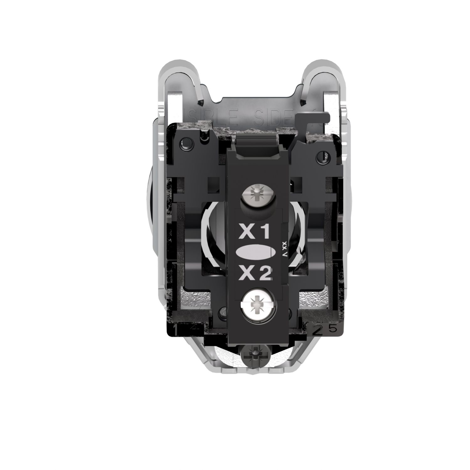 Picture of Pilot light, Harmony XB4,metal, red flush mounted, 30mm, universal LED, plain lens, 230...240V AC