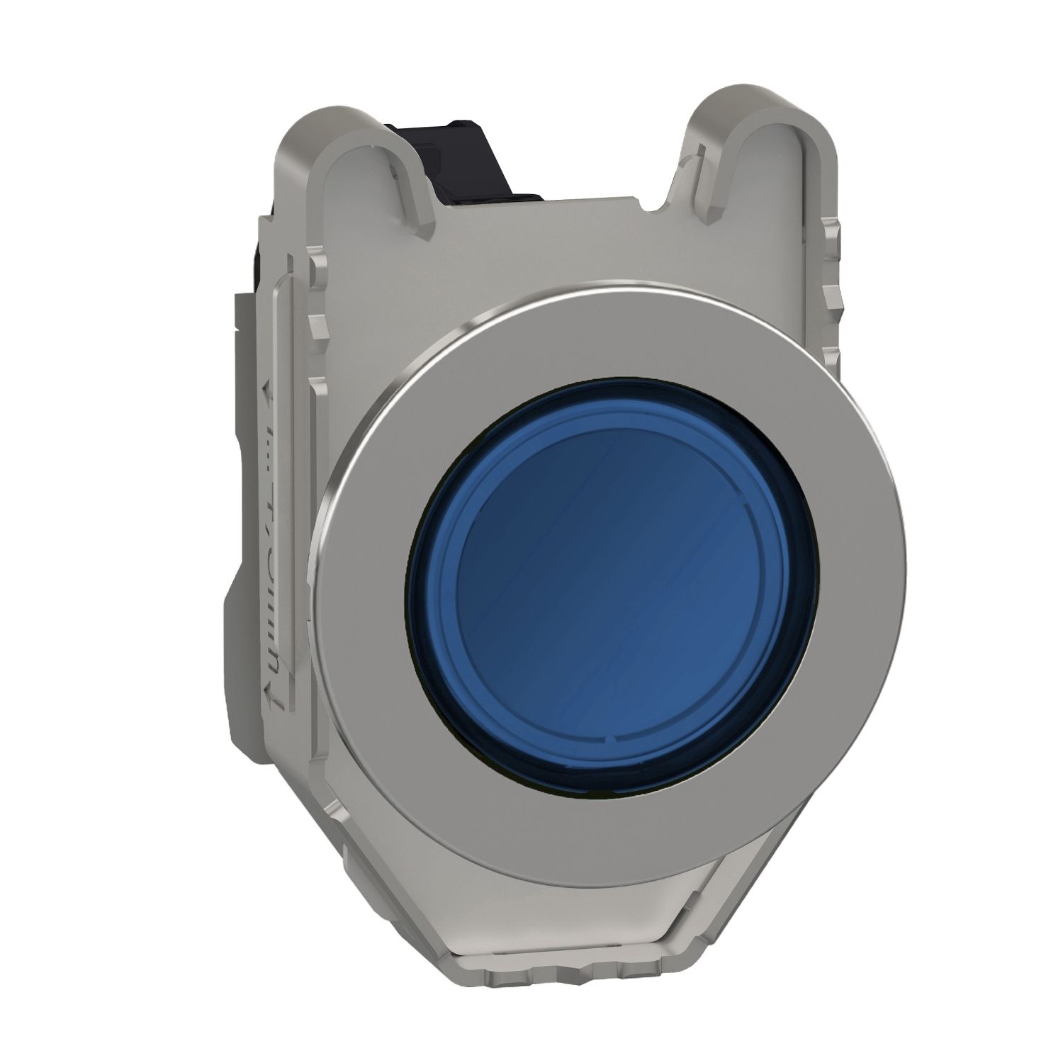 Picture of Pilot light, Harmony XB4,metal, blue flush mounted, 30mm, universal LED, plain lens, 230...240V AC