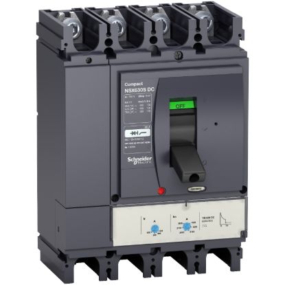 Picture of Circuit breaker, ComPact NSX250S DC, 100kA/750VDC, TM-DC trip unit, 250A rating, 4 poles