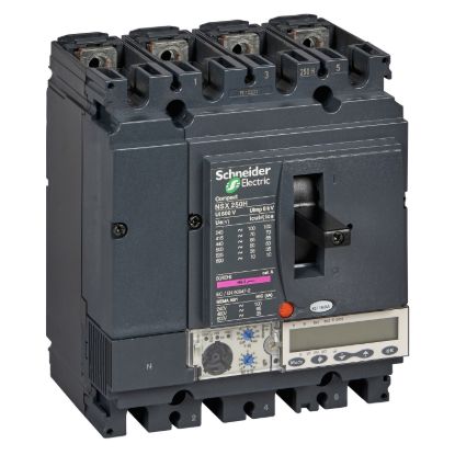 Picture of Circuit breaker, ComPact NSX100H, 70kA/415VAC, MicroLogic 5.2A trip unit 40A, 4 poles 4d