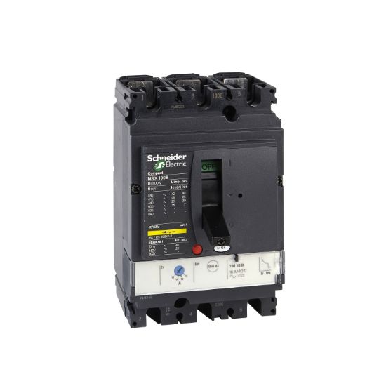Picture of Circuit breaker, ComPact NSX100N, 50kA/415VAC, TMD trip unit 50A, 3 poles 3d