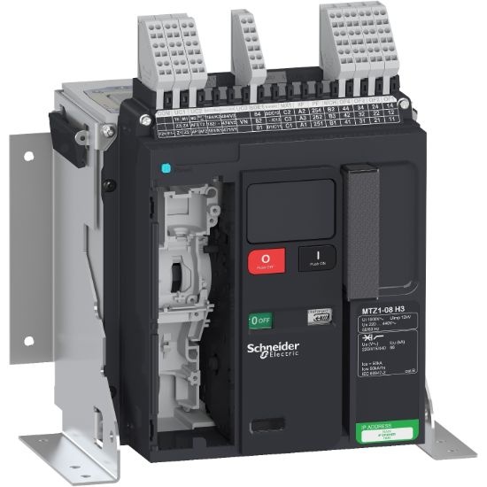 Picture of Circuit breaker  frame, MasterPact MTZ1 08H3 fixed for MicroLogic X, 800A, 66kA/415VAC  (Icu), 3P