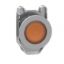 Picture of Head for pilot light, Harmony XB4, metal, orange flush mounted, 30mm, universal LED, plain lens