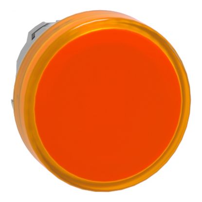 Picture of Head for Pilot light, Harmony XB4, metal, orange, 22mm, universal LED, plain lens