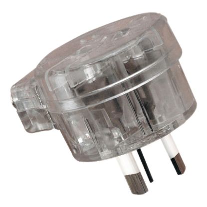 Picture of Dual Adaptor Plug, Standard Series, Insulated PIN, 10A, 250V