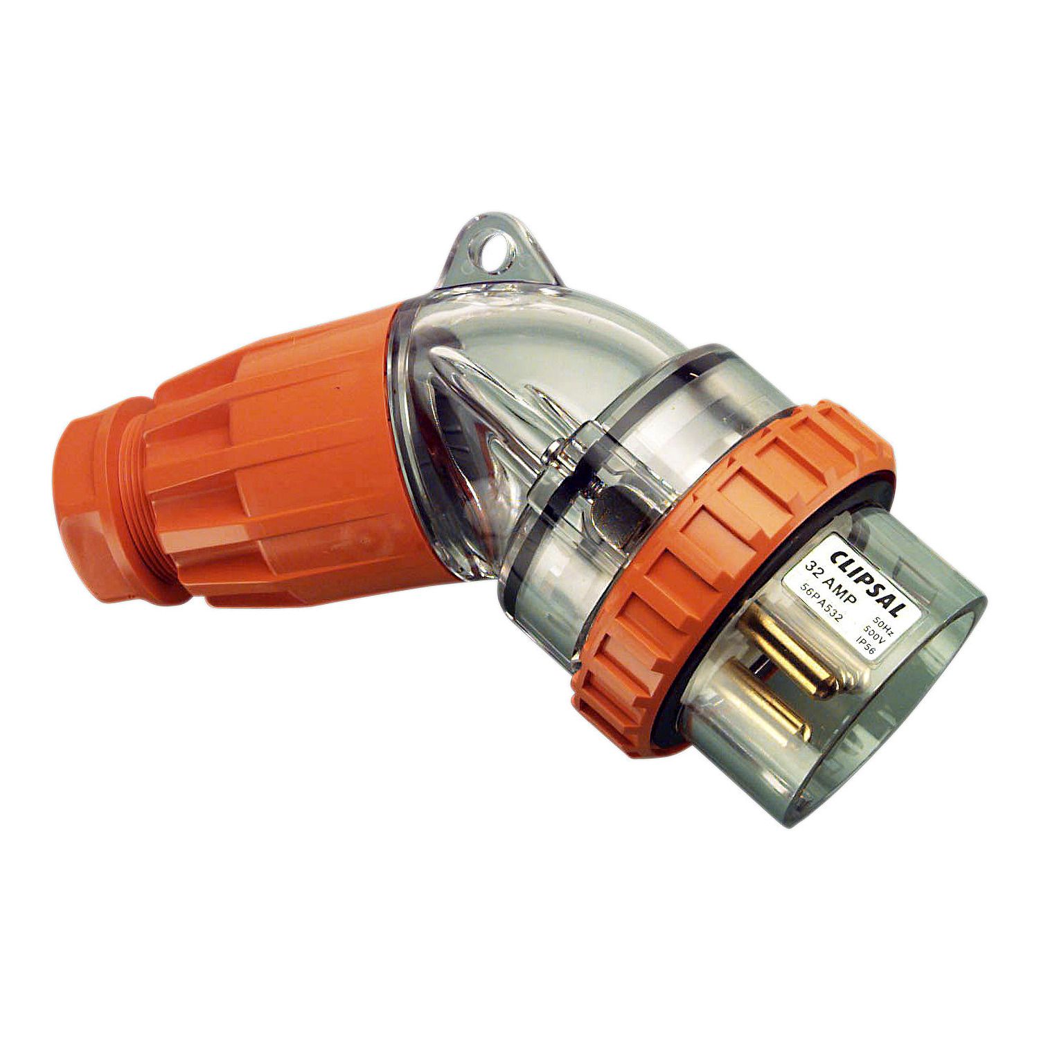Picture of Angled Plug, Clipsal - 56 Series, IP66, 500V 32A - 5 Round Pins