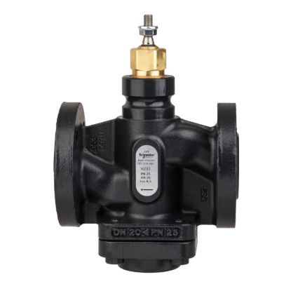 Picture of Venta V231 Globe Valve, 2-Way, PN25, Flanged, DN20, Kvs 6.3, Nodular Iron, Stainless Plug and Seat, Stem Up Closed.