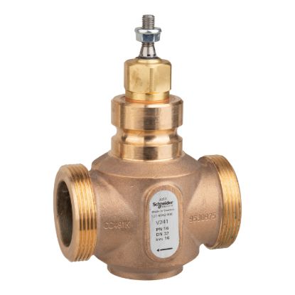 Picture of Venta V241 Globe Valve, 2-Way, PN16, G 2 External Thread, DN32, Kvs 16, Bronze Body, Stainless Trim, Stem Up Closed.