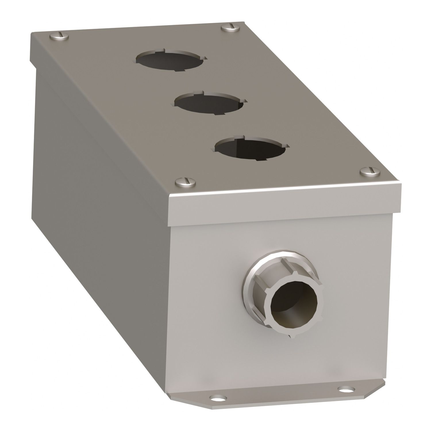 Picture of Empty enclosure control station, Harmony 9001K, Harmony 9001SK, stainless steel, 3 cut outs, 30mm