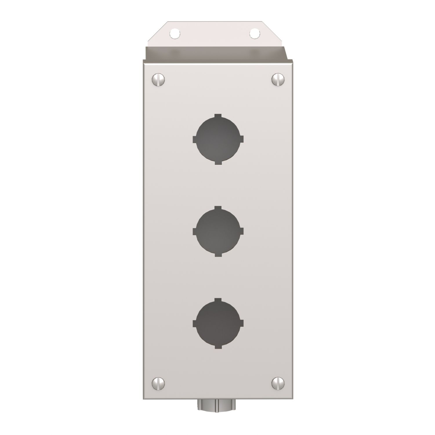 Picture of Empty enclosure control station, Harmony 9001K, Harmony 9001SK, stainless steel, 3 cut outs, 30mm