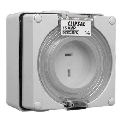 Picture of Socket Outlet, Clipsal - 56 Series, 2 PIN Polarised, 15A