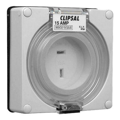 Picture of Socket Outlet, Clipsal - 56 Series, Surface 32V 15A Less Enclosure