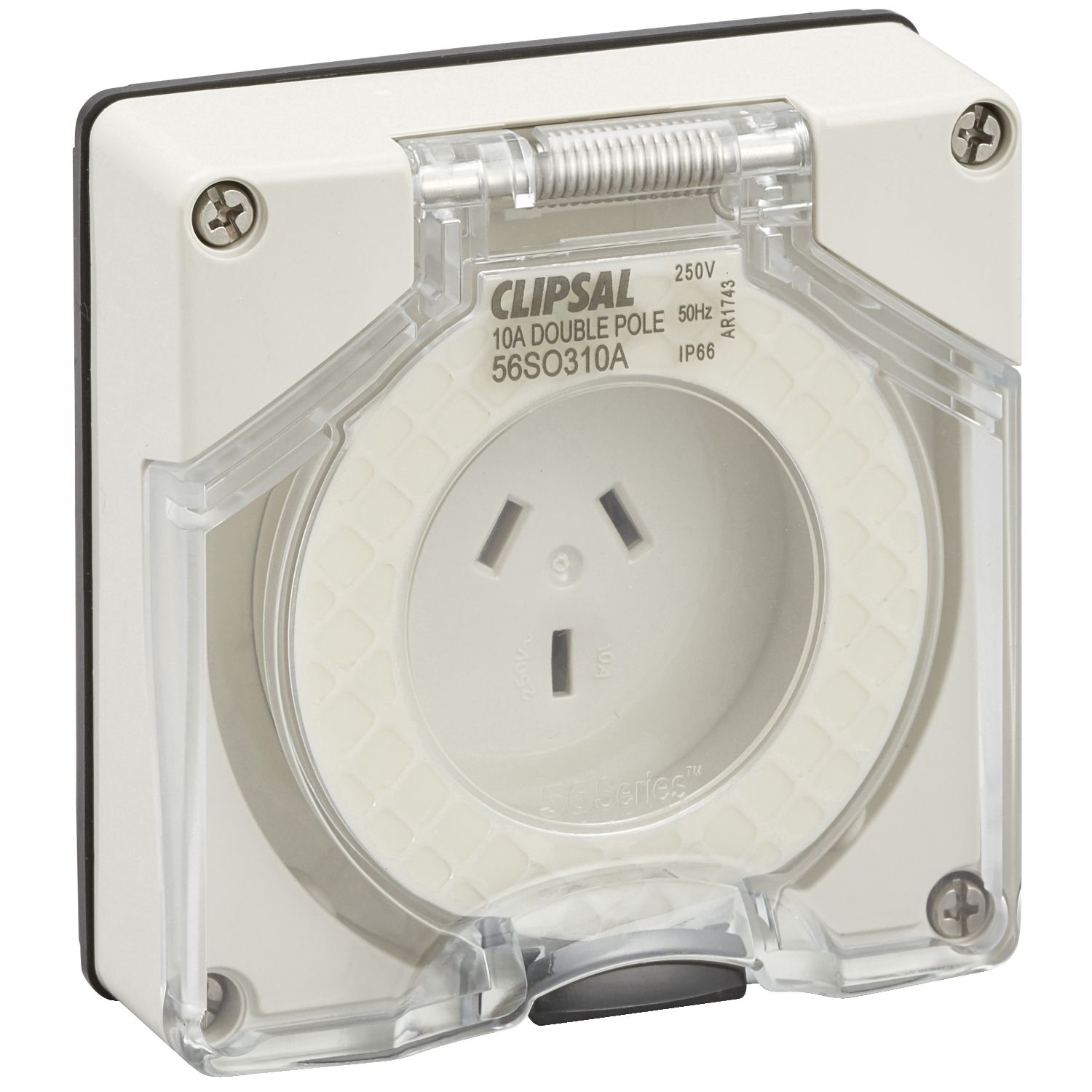 Picture of Socket Outlet, Clipsal - 56 Series, Surface Auto 10A Less Enclosure