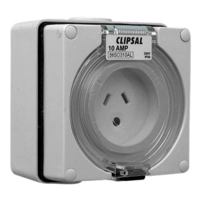 Picture of Socket Outlet, Clipsal - 56 Series, Surface Auto 10A Ltg