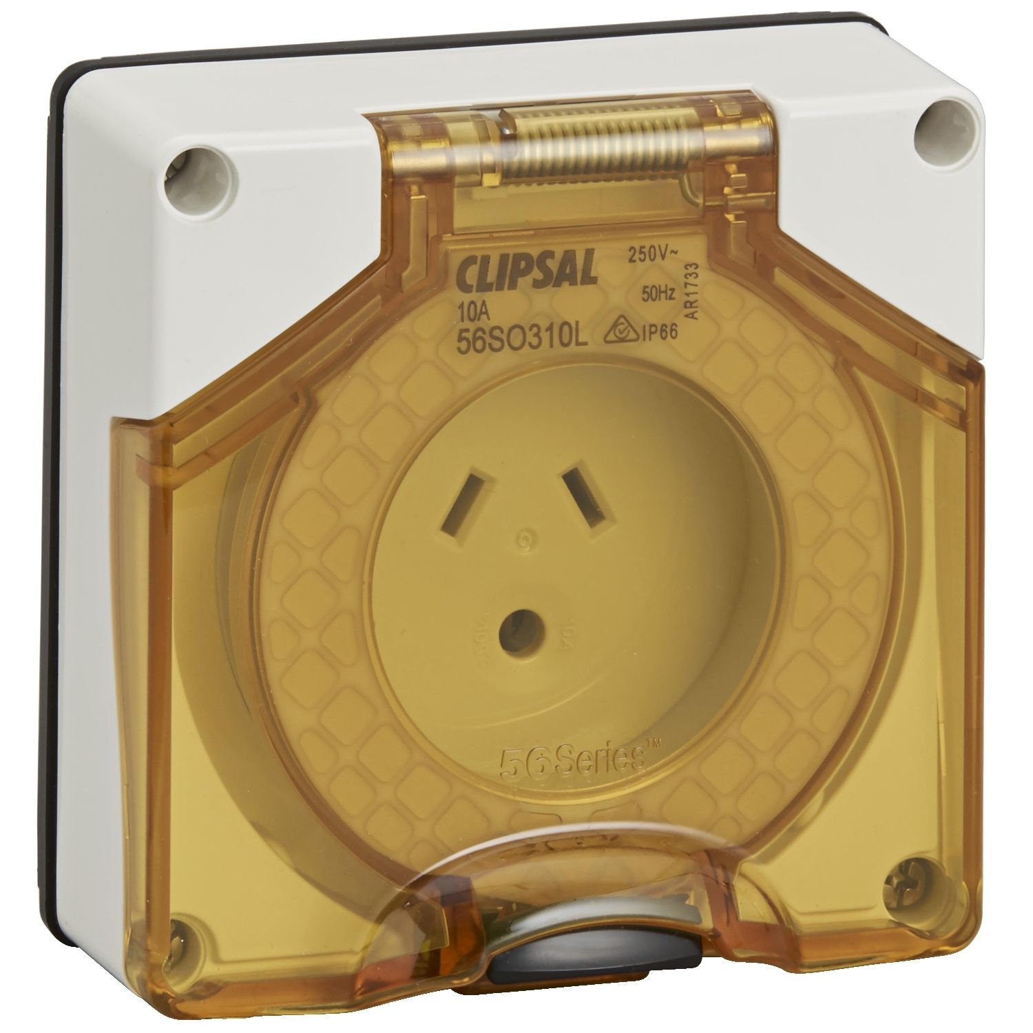 Picture of Socket Outlet, Clipsal - 56 Series, Surface 3 PIN 10A LT Less Enclosure